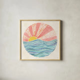 Fine in the Sunshine VIII by Dina June. Shown in a natural wood glass frame for a timeless modern aesthetic. Available as an archival giclee rolled canvas, fine art paper, or poster print. SKU 99586a.