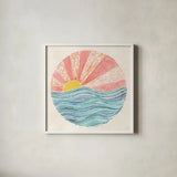 Fine in the Sunshine VIII by Dina June. Shown in a crisp white glass frame for a clean and minimalist style. Available as an archival giclee rolled canvas, fine art paper, or poster print. SKU 99586a.