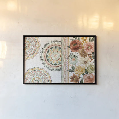 Floral Chic I by Dina June. shown as a paper print in a black flame. Available as a archival giclee rolled canvas, fine art paper, or poster print. SKU 83803i.