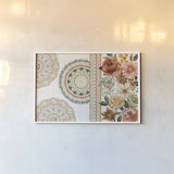 Floral Chic I by Dina June. shown as a paper print in a white frame. Available as a archival giclee rolled canvas, fine art paper, or poster print. SKU 83803i.