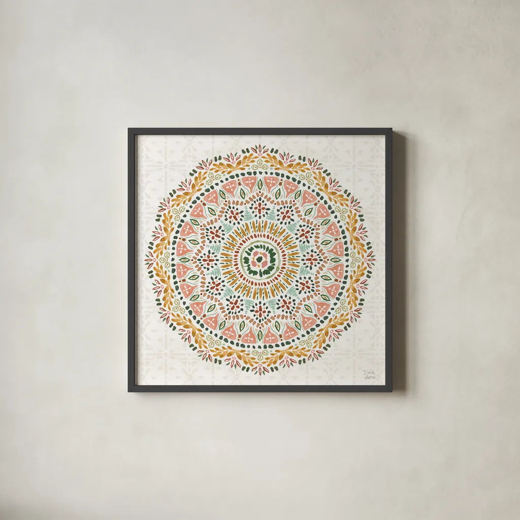 Floral Chic IX by Dina June. Shown in a sleek black glass frame for a contemporary gallery look. Available as an archival giclee rolled canvas, fine art paper, or poster print. SKU 83811a.