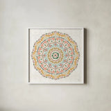 Floral Chic IX by Dina June. Shown in a crisp white glass frame for a clean and minimalist style. Available as an archival giclee rolled canvas, fine art paper, or poster print. SKU 83811a.