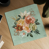 Floral Chic V by Dina June. Shown as a detailed flat fine art print, highlighting archival giclee quality. Available as an archival giclee rolled canvas, fine art paper, or poster print. SKU 83807a.
