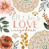 Floral Chic VI Love by Dina June. SKU 87370a. Archival Giclee Fine art print for wall decor.