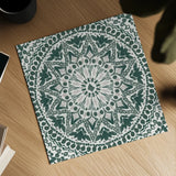 Floral Chic VIII Green by Dina June. Shown as a detailed flat fine art print, highlighting archival giclee quality. Available as an archival giclee rolled canvas, fine art paper, or poster print. SKU 84972a.