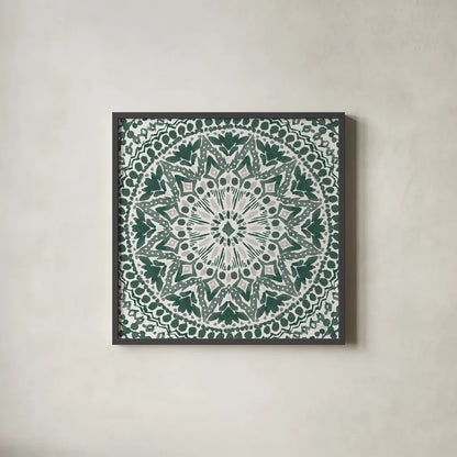 Floral Chic VIII Green by Dina June. Shown in a sleek black glass frame for a contemporary gallery look. Available as an archival giclee rolled canvas, fine art paper, or poster print. SKU 84972a.