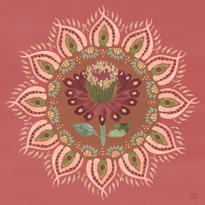 Floral Mandala I by Dina June. SKU 87814a. Archival Giclee Fine art print for wall decor.