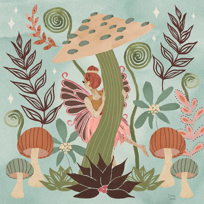 Floralscape Fairies III by Dina June. SKU 88921a. Archival Giclee Fine art print for wall decor.