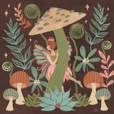Floralscape Fairies III Dark by Dina June. SKU 88927a. Archival Giclee Fine art print for wall decor.