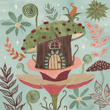 Floralscape Fairies IV by Dina June. SKU 88922a. Archival Giclee Fine art print for wall decor.