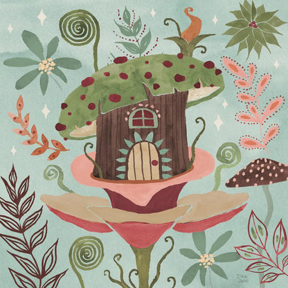 Floralscape Fairies IV by Dina June. SKU 88922a. Archival Giclee Fine art print for wall decor.