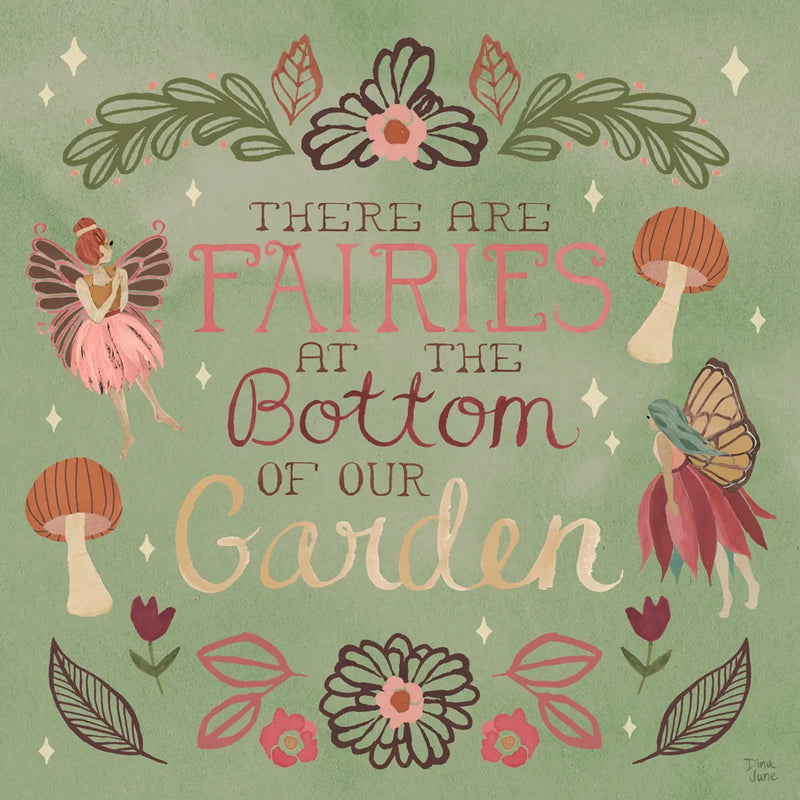 Floralscape Fairies VII by Dina June. SKU 90928a. Archival Giclee Fine art print for wall decor.