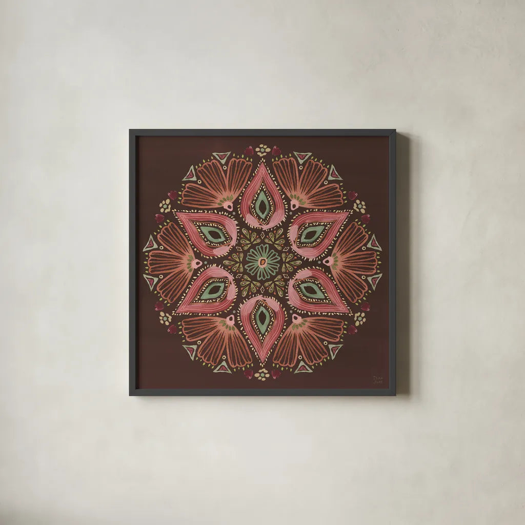 Floralscape IX by Dina June. Shown in a sleek black glass frame for a contemporary gallery look. Available as an archival giclee rolled canvas, fine art paper, or poster print. SKU 85974a.