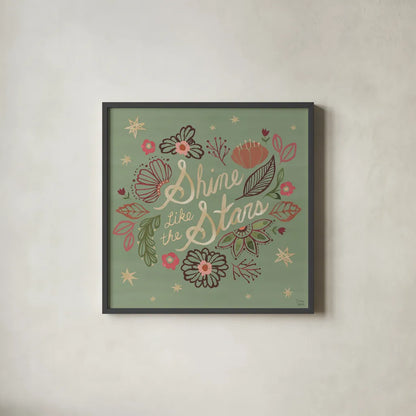 Floralscape VI by Dina June. Shown in a sleek black glass frame for a contemporary gallery look. Available as an archival giclee rolled canvas, fine art paper, or poster print. SKU 85971a.