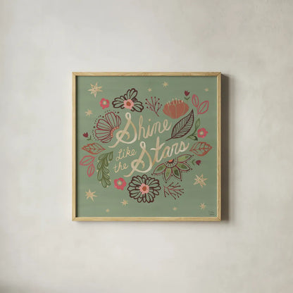 Floralscape VI by Dina June. Shown in a natural wood glass frame for a timeless modern aesthetic. Available as an archival giclee rolled canvas, fine art paper, or poster print. SKU 85971a.