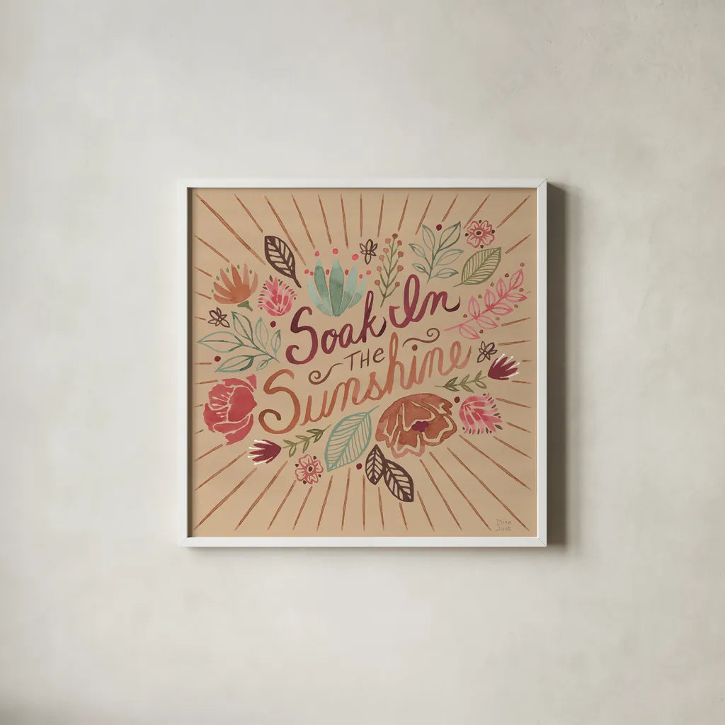 Floralscape VII by Dina June. Shown in a crisp white glass frame for a clean and minimalist style. Available as an archival giclee rolled canvas, fine art paper, or poster print. SKU 85972a.