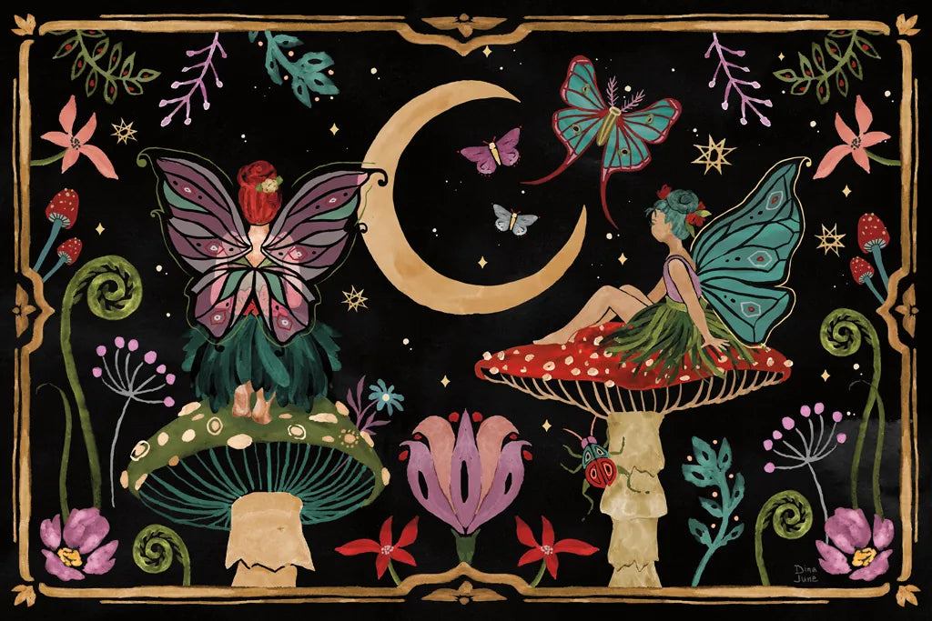 Garden Of Wonder I Dark by Dina June. SKU 84758i. Archival Giclee Fine art print for wall decor.