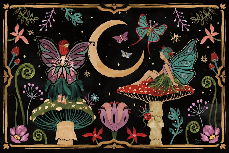 Garden Of Wonder I Dark by Dina June. SKU 84758i. Archival Giclee Fine art print for wall decor.