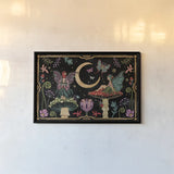 Garden Of Wonder I Dark by Dina June. shown as a paper print in a black flame. Available as a archival giclee rolled canvas, fine art paper, or poster print. SKU 84758i.