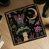Garden Of Wonder II Dark by Dina June. Shown as a detailed flat fine art print, highlighting archival giclee quality. Available as an archival giclee rolled canvas, fine art paper, or poster print. SKU 84759a.