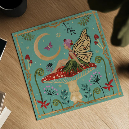 Garden Of Wonder III by Dina June. Shown as a detailed flat fine art print, highlighting archival giclee quality. Available as an archival giclee rolled canvas, fine art paper, or poster print. SKU 84755a.