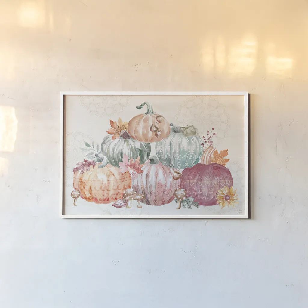 Harvest Touch IV by Dina June. shown as a paper print in a white frame. Available as a archival giclee rolled canvas, fine art paper, or poster print. SKU 71117i.