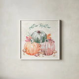 Harvest Touch V by Dina June. Shown in a crisp white glass frame for a clean and minimalist style. Available as an archival giclee rolled canvas, fine art paper, or poster print. SKU 71118a.