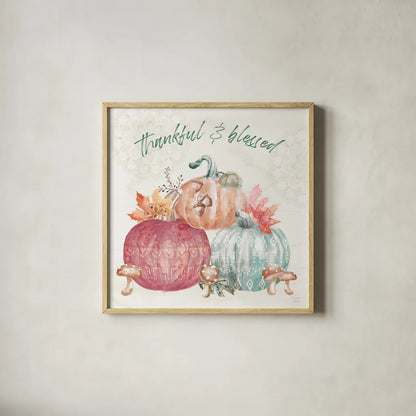 Harvest Touch VI by Dina June. Shown in a natural wood glass frame for a timeless modern aesthetic. Available as an archival giclee rolled canvas, fine art paper, or poster print. SKU 71119a.