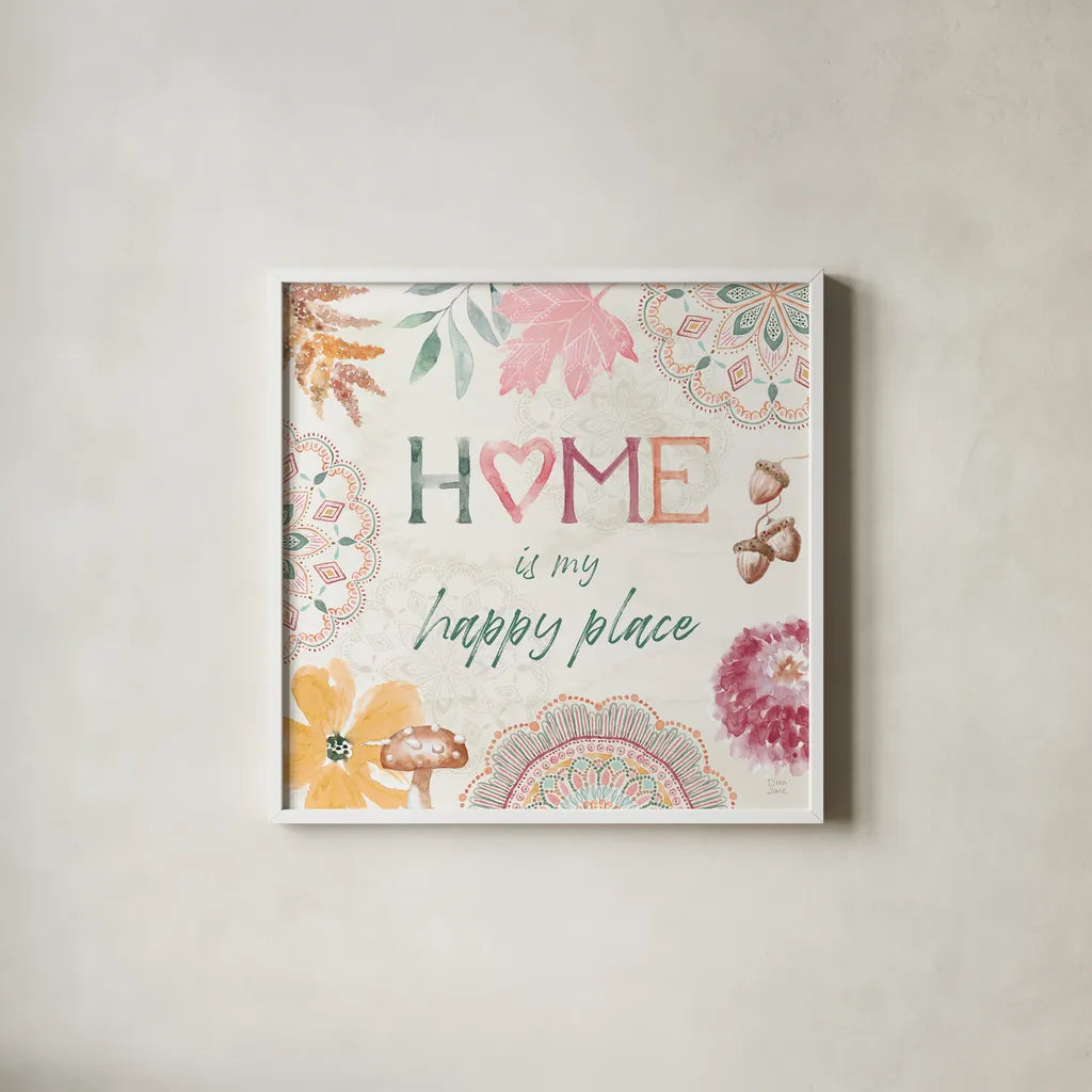 Harvest Touch VIII by Dina June. Shown in a crisp white glass frame for a clean and minimalist style. Available as an archival giclee rolled canvas, fine art paper, or poster print. SKU 71121a.