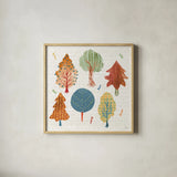 Harvest Whimsy II by Dina June. Shown in a natural wood glass frame for a timeless modern aesthetic. Available as an archival giclee rolled canvas, fine art paper, or poster print. SKU 91921a.