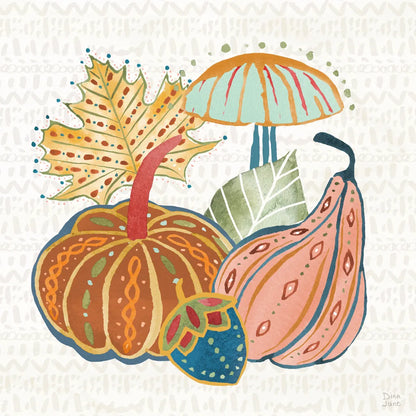 Harvest Whimsy VI by Dina June. SKU 91925a. Archival Giclee Fine art print for wall decor.