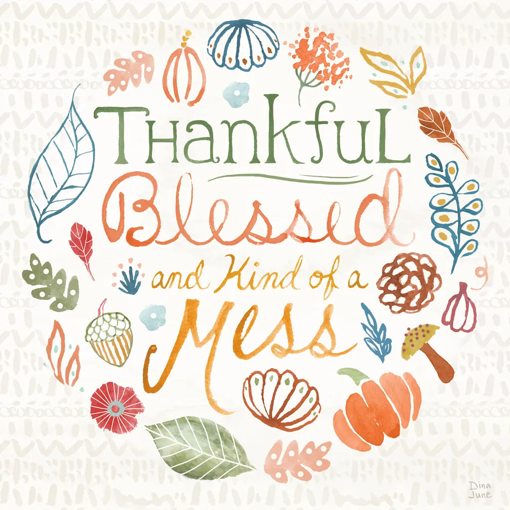 Harvest Whimsy VIII by Dina June. SKU 91927a. Archival Giclee Fine art print for wall decor.