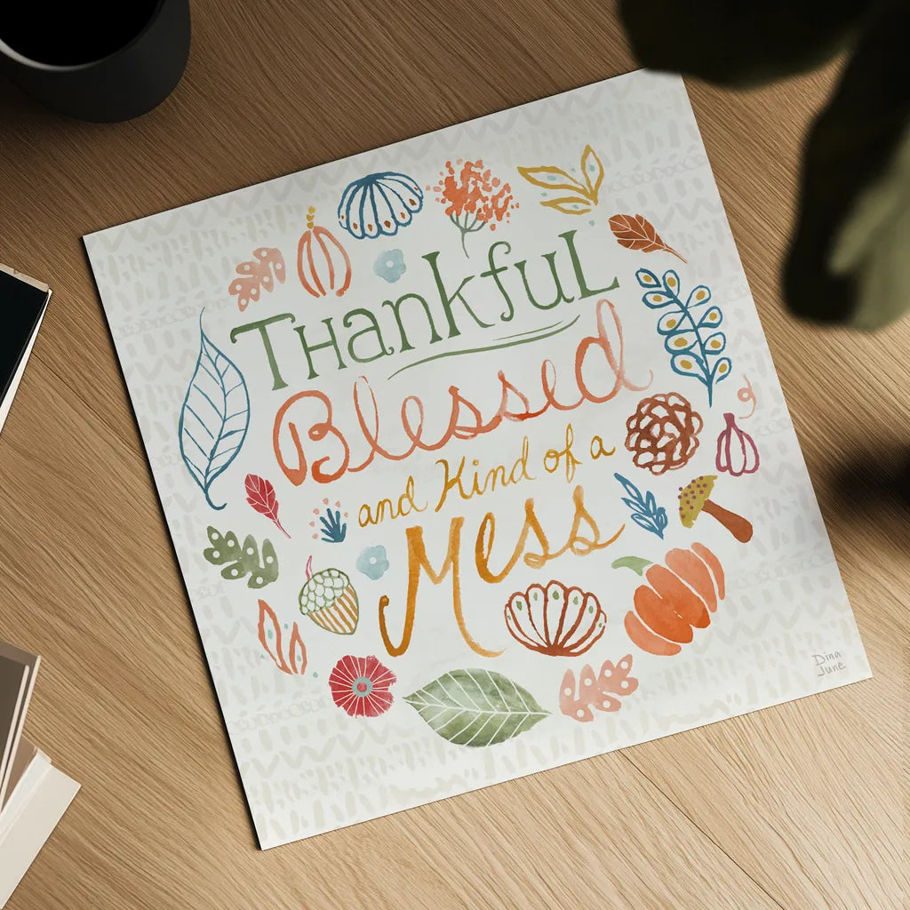 Harvest Whimsy VIII by Dina June. Shown as a detailed flat fine art print, highlighting archival giclee quality. Available as an archival giclee rolled canvas, fine art paper, or poster print. SKU 91927a.