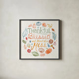 Harvest Whimsy VIII by Dina June. Shown in a sleek black glass frame for a contemporary gallery look. Available as an archival giclee rolled canvas, fine art paper, or poster print. SKU 91927a.