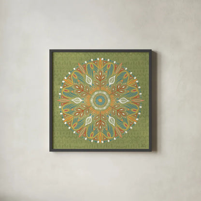 Harvest Whimsy X Color by Dina June. Shown in a sleek black glass frame for a contemporary gallery look. Available as an archival giclee rolled canvas, fine art paper, or poster print. SKU 91931a.