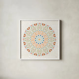 Harvest Whimsy XI by Dina June. Shown in a crisp white glass frame for a clean and minimalist style. Available as an archival giclee rolled canvas, fine art paper, or poster print. SKU 91930a.