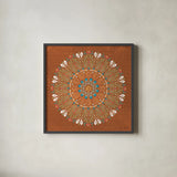Harvest Whimsy XI Color by Dina June. Shown in a sleek black glass frame for a contemporary gallery look. Available as an archival giclee rolled canvas, fine art paper, or poster print. SKU 91932a.