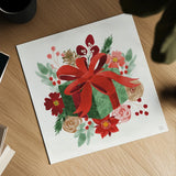Holiday Harmony I by Dina June. Shown as a detailed flat fine art print, highlighting archival giclee quality. Available as an archival giclee rolled canvas, fine art paper, or poster print. SKU 102164a.