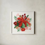 Holiday Harmony I by Dina June. Shown in a crisp white glass frame for a clean and minimalist style. Available as an archival giclee rolled canvas, fine art paper, or poster print. SKU 102164a.
