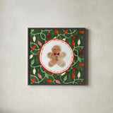 Holiday Harmony V by Dina June. Shown in a sleek black glass frame for a contemporary gallery look. Available as an archival giclee rolled canvas, fine art paper, or poster print. SKU 102168a.