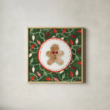 Holiday Harmony V by Dina June. Shown in a natural wood glass frame for a timeless modern aesthetic. Available as an archival giclee rolled canvas, fine art paper, or poster print. SKU 102168a.