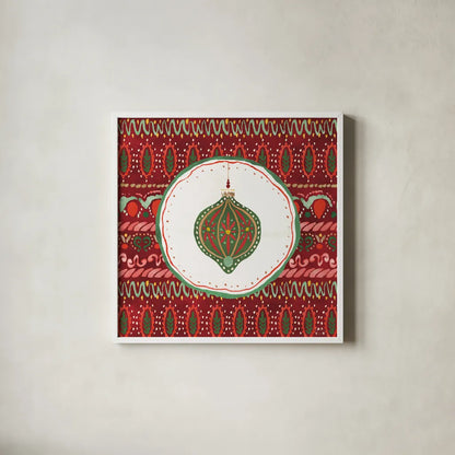 Holiday Harmony VI by Dina June. Shown in a crisp white glass frame for a clean and minimalist style. Available as an archival giclee rolled canvas, fine art paper, or poster print. SKU 102169a.