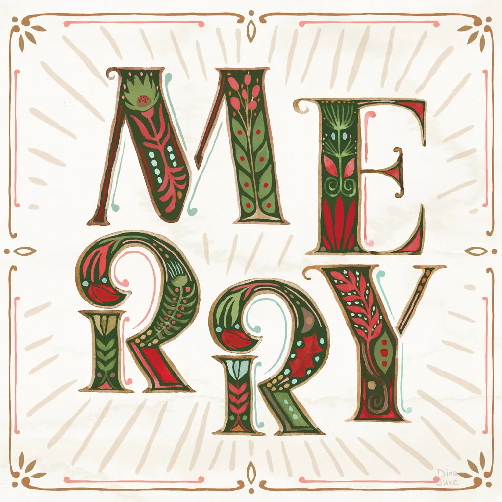 Holiday Lore IV Light by Dina June. SKU 97166a. Archival Giclee Fine art print for wall decor.