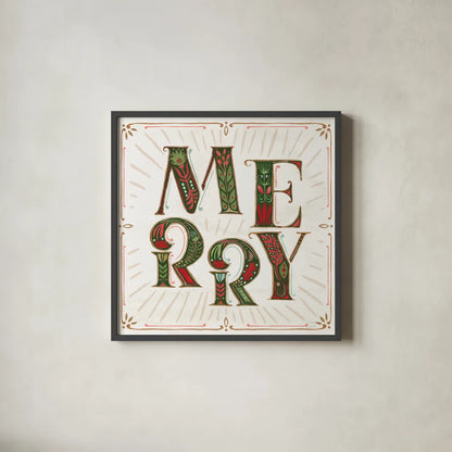 Holiday Lore IV Light by Dina June. Shown in a sleek black glass frame for a contemporary gallery look. Available as an archival giclee rolled canvas, fine art paper, or poster print. SKU 97166a.