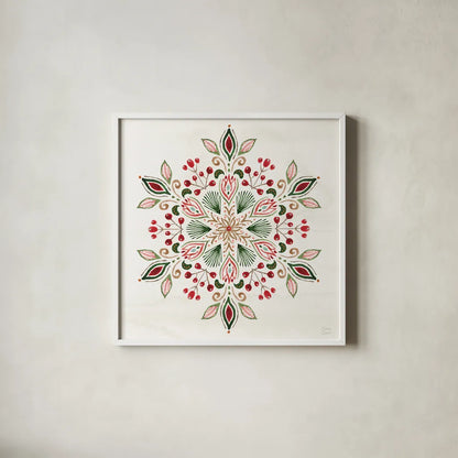 Holiday Lore VII by Dina June. Shown in a crisp white glass frame for a clean and minimalist style. Available as an archival giclee rolled canvas, fine art paper, or poster print. SKU 97170a.