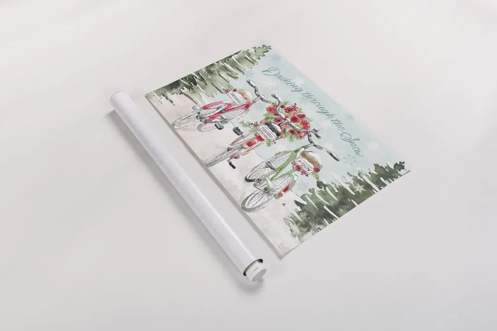 Holiday Ride I by Dina June. shown as a rolled paper print. Available as archival giclee rolled canvas, fine art paper, or poster print. SKU 63614i.