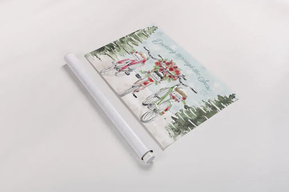 Holiday Ride I by Dina June. shown as a rolled paper print. Available as archival giclee rolled canvas, fine art paper, or poster print. SKU 63614i.