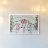 Holiday Ride I by Dina June. shown as a paper print in a white frame. Available as a archival giclee rolled canvas, fine art paper, or poster print. SKU 63614i.