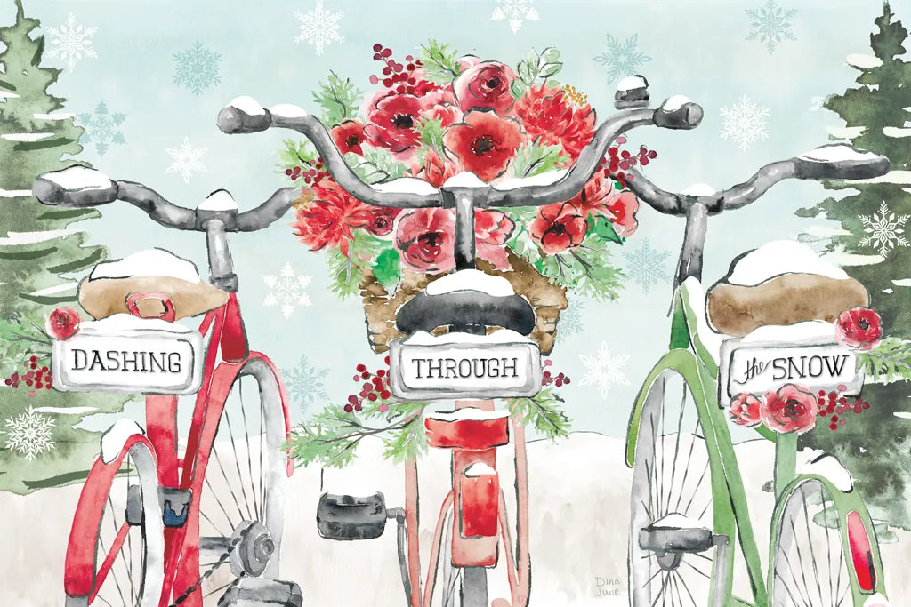 Holiday Ride IV by Dina June. SKU 63617i. Archival Giclee Fine art print for wall decor.