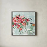 Holiday Ride VI by Dina June. Shown in a sleek black glass frame for a contemporary gallery look. Available as an archival giclee rolled canvas, fine art paper, or poster print. SKU 63619a.